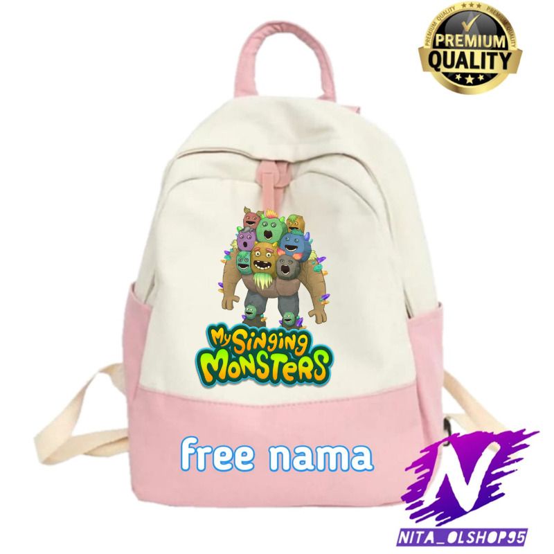 tas my singing monsters tas sekolah anak SD TK