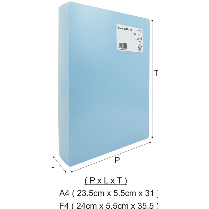 

Dokumen Keeper / Clear Holder / Display Book Eagle A4 / F4 100 Pocket - A4, Merah