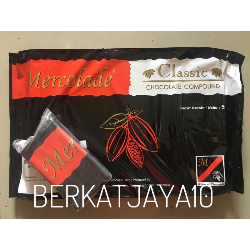 Mercolade Classic Dark repack 500gr Chocolate Compound Coklat Batang