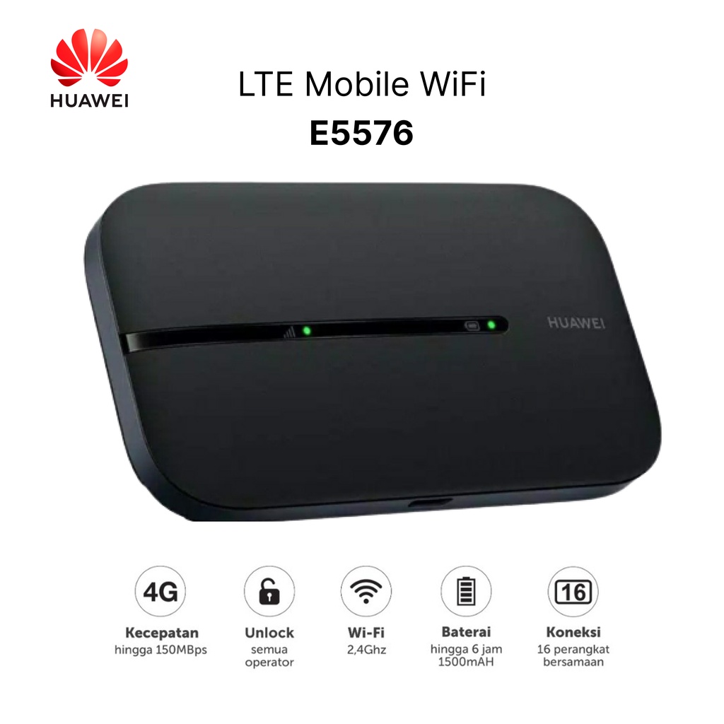 Mifi Modem Wifi Huawei E5576 4G LTE UNLOCK All Operator (Bekas)