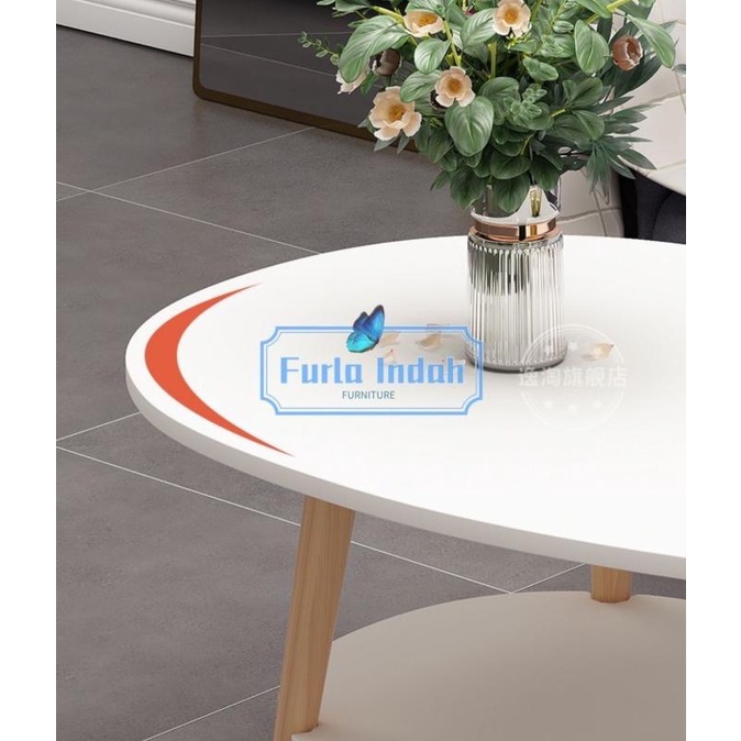 TERBARU MEJA TAMU MINIMALIS MEJA COFFEE 2 TINGKAT TYPE C1# BERKUALITAS G6846HGR5T