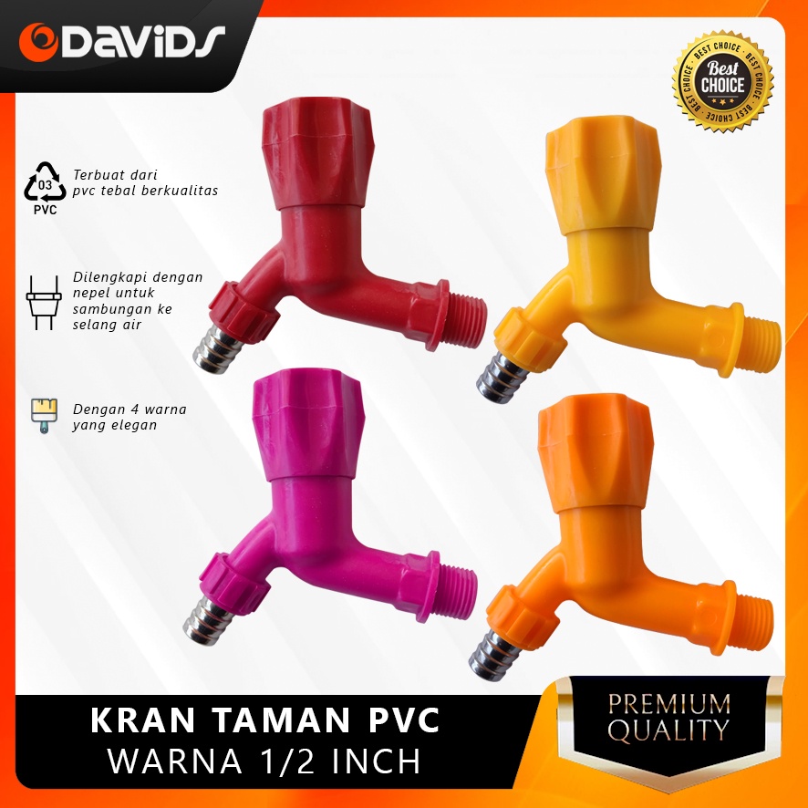 Kran Air Plastik Pvc Keran Tembok Kamar Mandi Taman Model Sanho