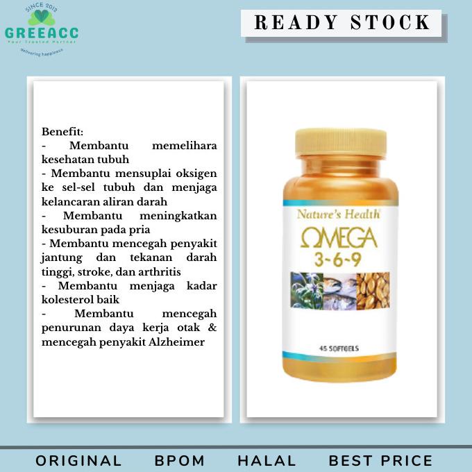 NATURE'S NATURES NATURE HEALTH OMEGA 3 369 FISH SALMON OIL 45 SOFTGELS