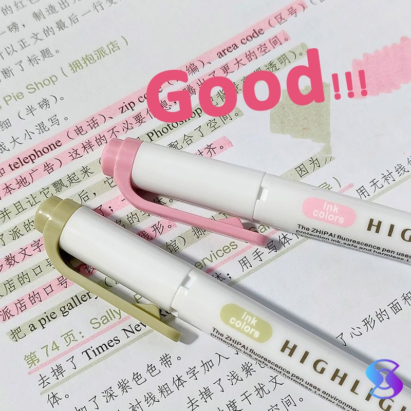 

Highlighter Penanda stabilo Pastel 1 Set /5Pcs 5Warna Penanda Berwarna -Suning Mall