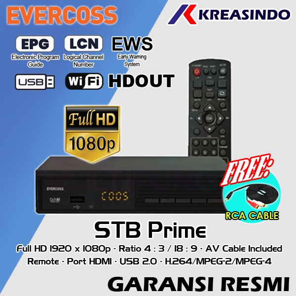 Jual Evercoss Megabox Prime Stb Set Top Box Penerima Signal Tv