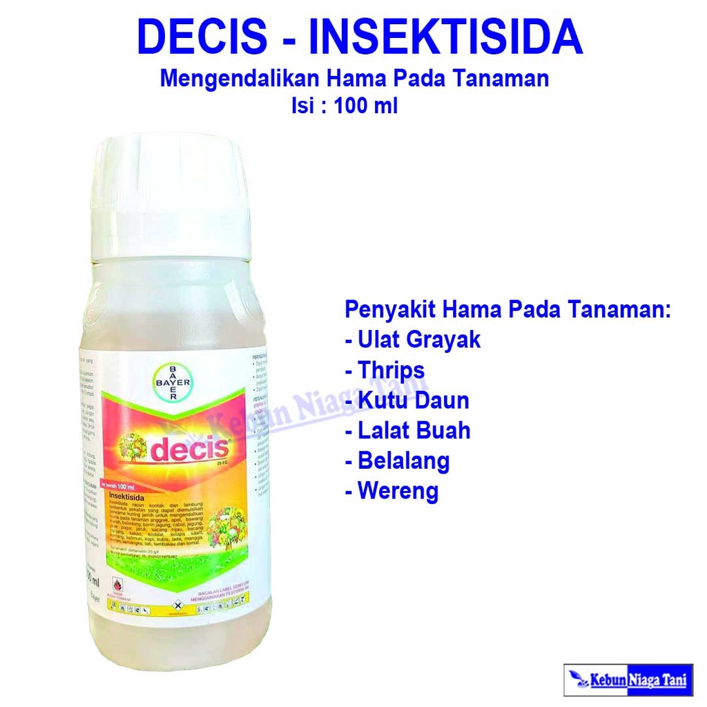 Insektisida DECIS 100 ml - obat hama ulat, obat hama belalang, obat hama thrips dan kutu