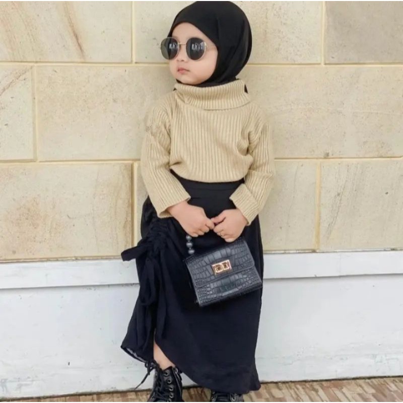 ROK SERUT CRINKLE Airflow KERUT Anak Perempuan L 4-5 Tahun