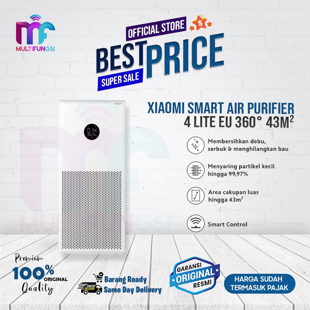 Xiaomi Smart Air Purifier 4 Lite EU 360° 43m² - White Garansi Resmi