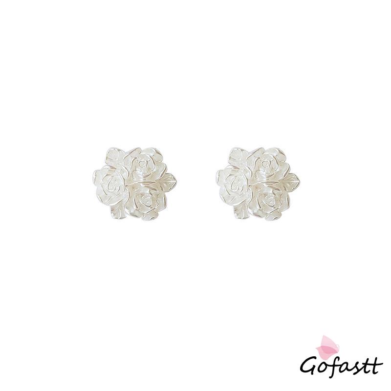 Anting-anting 925 Desain Sterling Silver Fashion Rose Anting-anting Premium Merasa Temperamen G