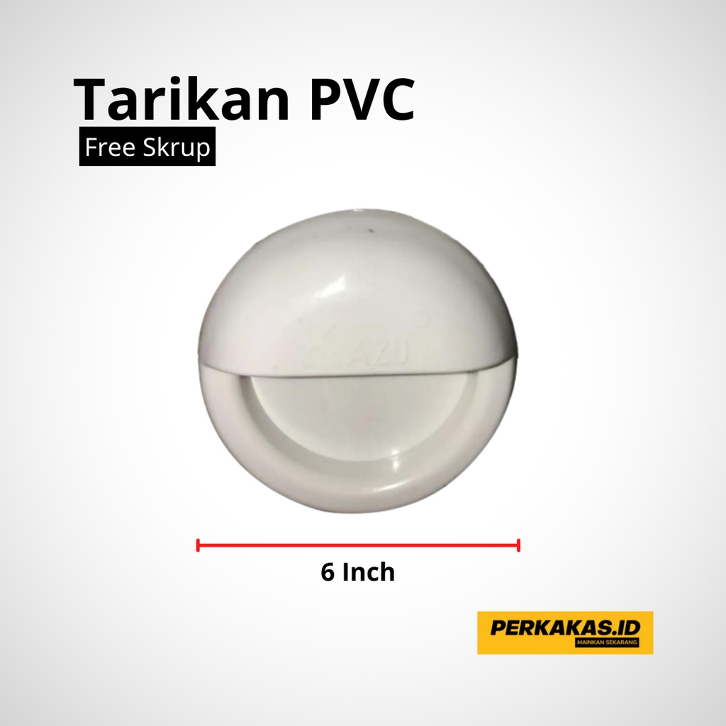 Tarikan Handle PVC Pintu Kamar Mandi Bulat