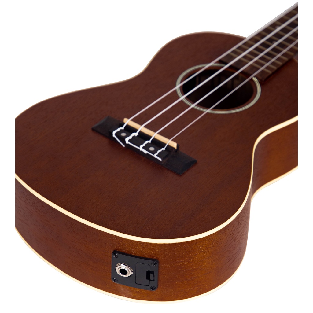 Ukulele Concerto PREAMP Mandalika FULLSET Certified Quality - Brown Versi 2