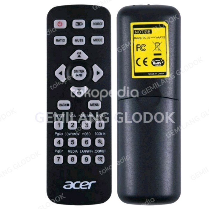 Remote Projector Acer / Remot Proyektor Acer - Baru