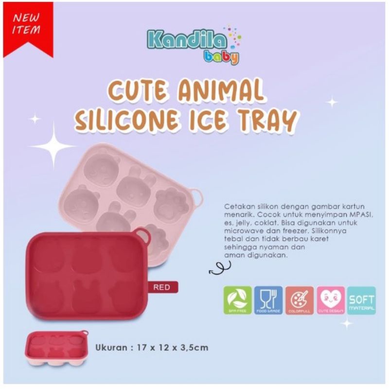 Kandila Baby KDL035-3 Cute Animal Silicone Icetray