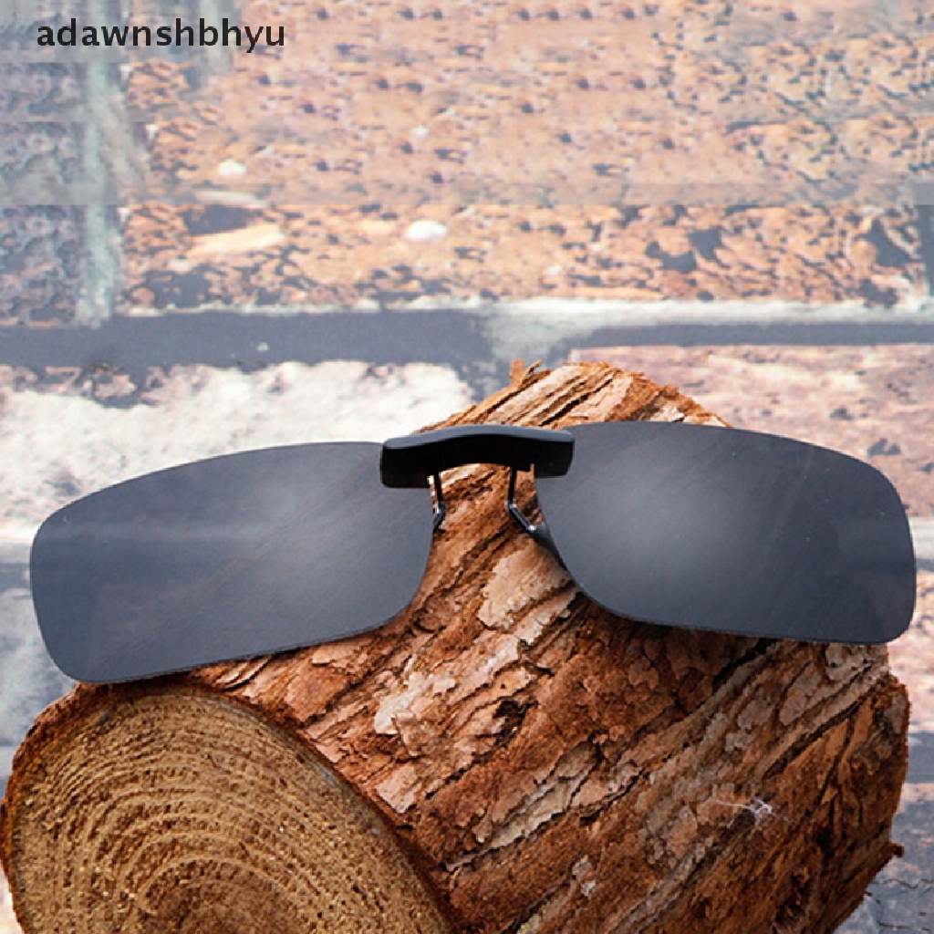 Adawnshbhyu Polarized Clip On Kacamata Mengemudi Kacamata Hitam Siang Visi UV400 Lensa Night Vision ID