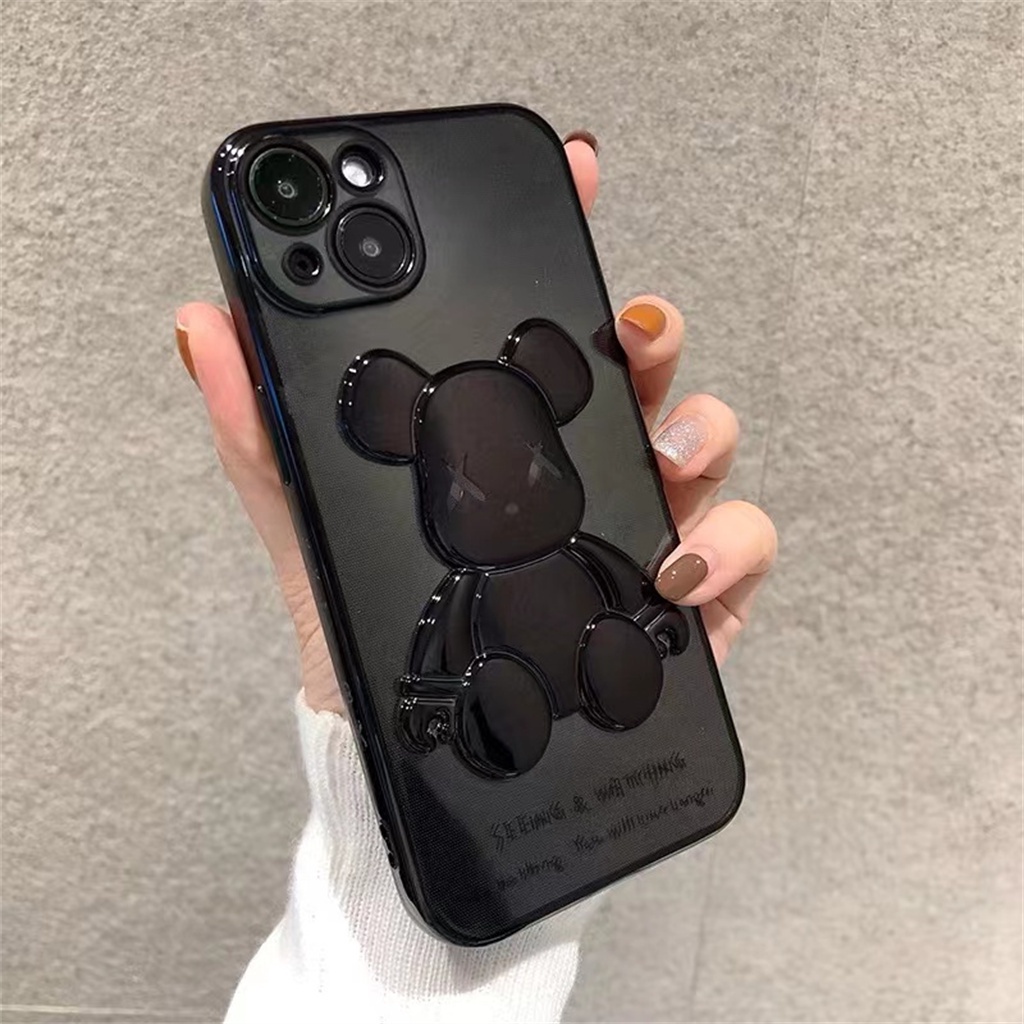 Mewah Kartun 3D Kub Case iPhone 14 Pro Max Plus Case iPhone 13 12 Pro Max 14lapisan Canggih Penuh Tertutup Shockproof Perlindungan Bening Soft Case