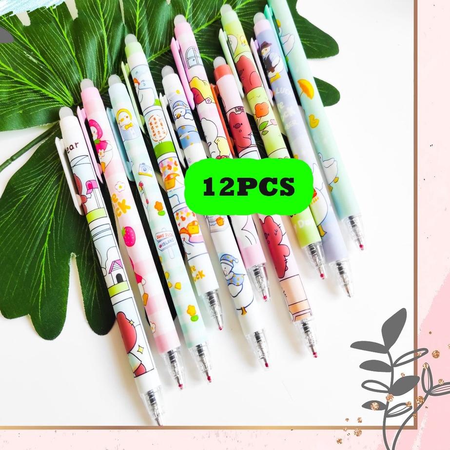 

Paling Baru SELUSIN PULPEN BEBEK BERUANG CETEK ODEMEI MEKANIK ERASEABLE ISI 12 PCS PEN BISA DIHAPUS ALAT TULIS BOLPOIN DUCK BeAR UNIK IMUT MURAH PEN GEL KARAKTER PENA UNIK LUCU MURAH 04J^^