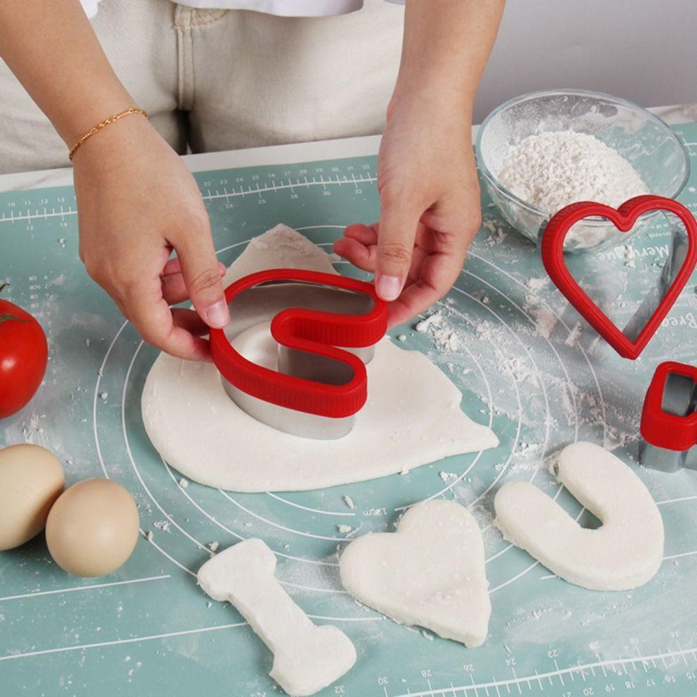 Preva 3pcs/set Hari Valentine Alat Kue Pastry Dekorasi Cetakan Kue Plastik 3D Cookie Cutter
