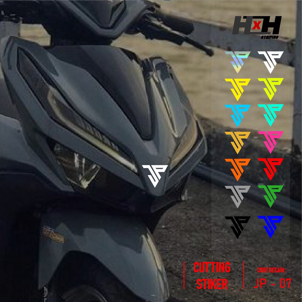 Sticker Cutting Logo JP Hologram Reflektif