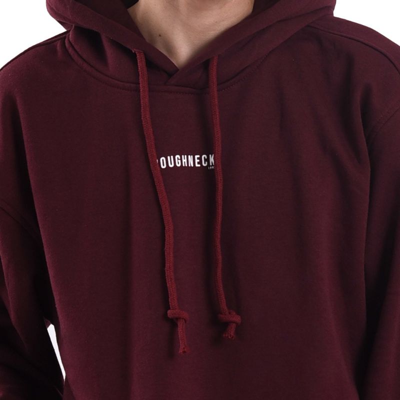 Roughneck Hoodie Maroon Small Sig White Original