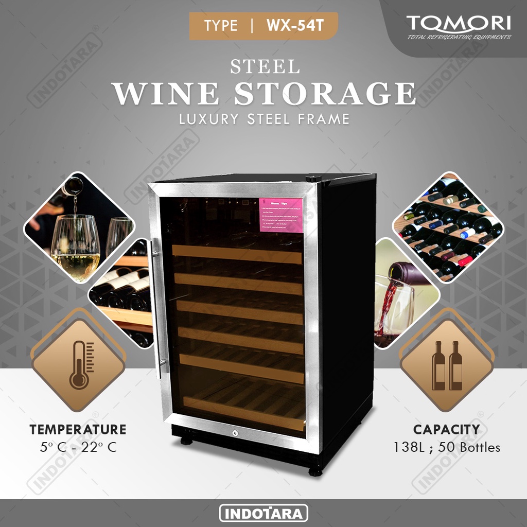 Wine Cooler | Tomori Wine Storage Steel WX-54T