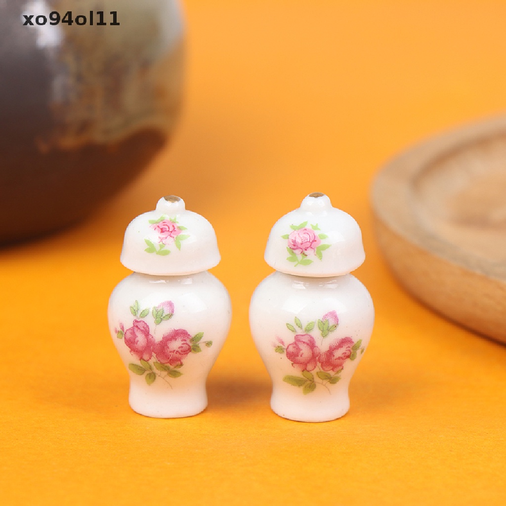 Xo Doll house Kitchen Keramik Eag Jar Doll house Miniatur Panci Keramik 1: 12 OL