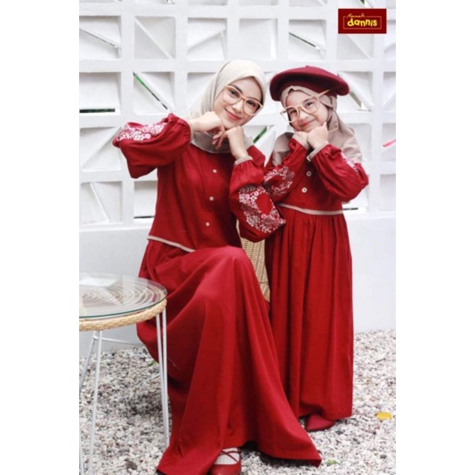 gamis wanita dewasa by dannis collection/couple mom and girl terbaru by dannis collection