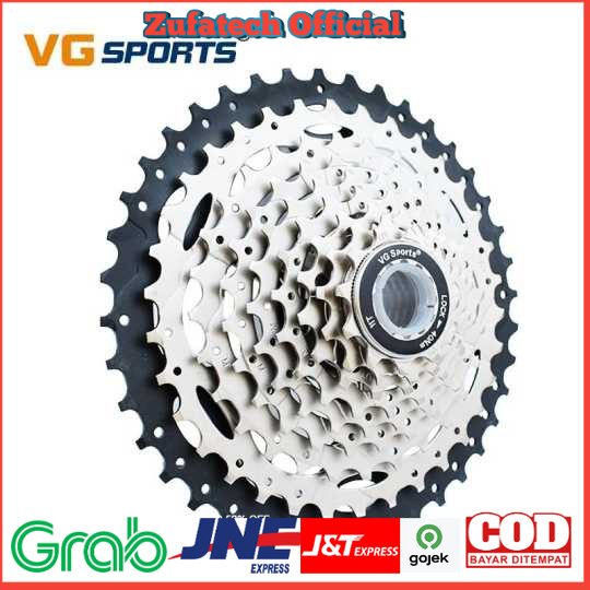 VG Sports Gigi Sprocket Sepeda Aluminium Round Ultralight 9 Speed 11-40T - VG72 - Silver