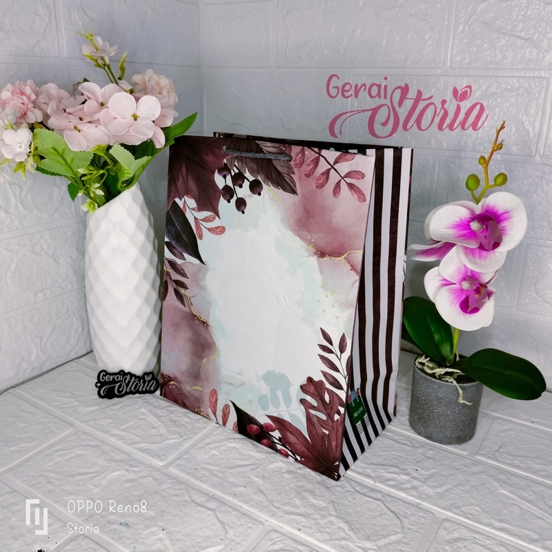 

paper bag motif 20x10x25 / paperbag motif exclusive MJ013