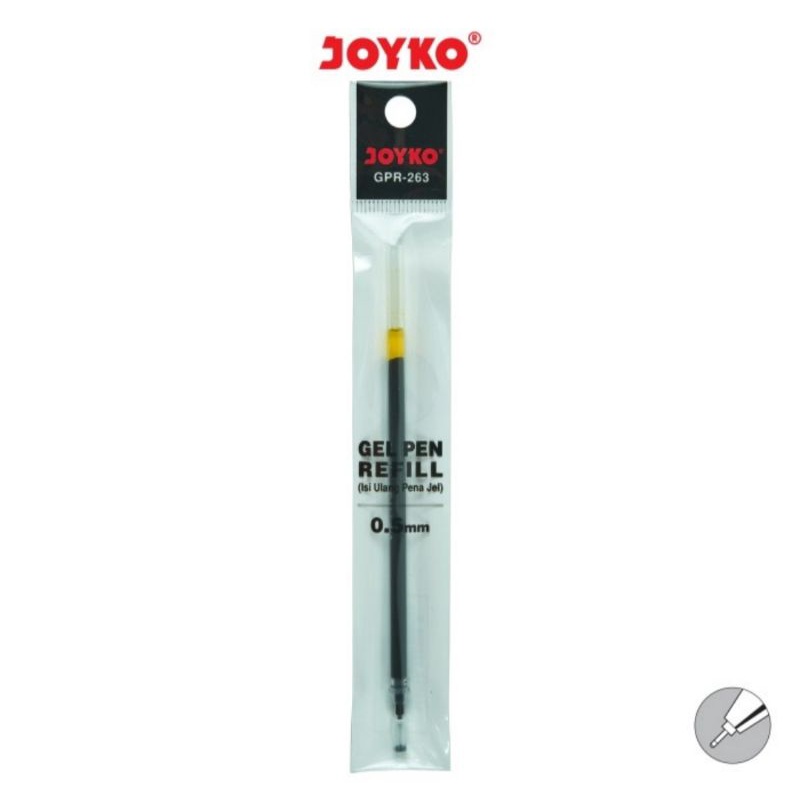 

Isi Ulang Pulpen Gel GPR-263 / Refil Pulpen Gel Joyko Hitam 0.5 mm