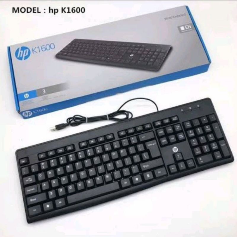 KEYBOARD WIRED HP K1600 USB / KEYBOARD KABEL USB HP K-1600