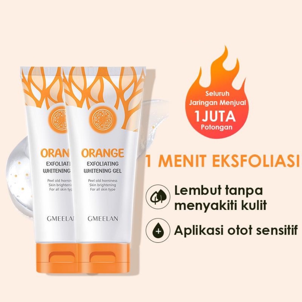 [ FREE GIFT ] GMEELAN Exfoliating Whitening Gel Orange - Gmelan Ekspoliasi Gel