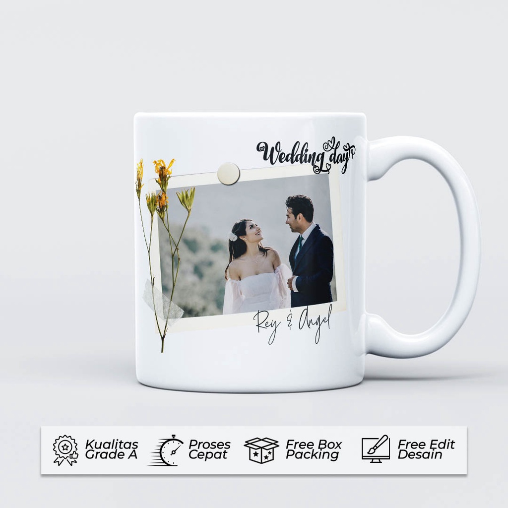 Jual Mug Souvenir Pernikahan, Mug Custom Nama Kado Pernikahan, Mug Kado