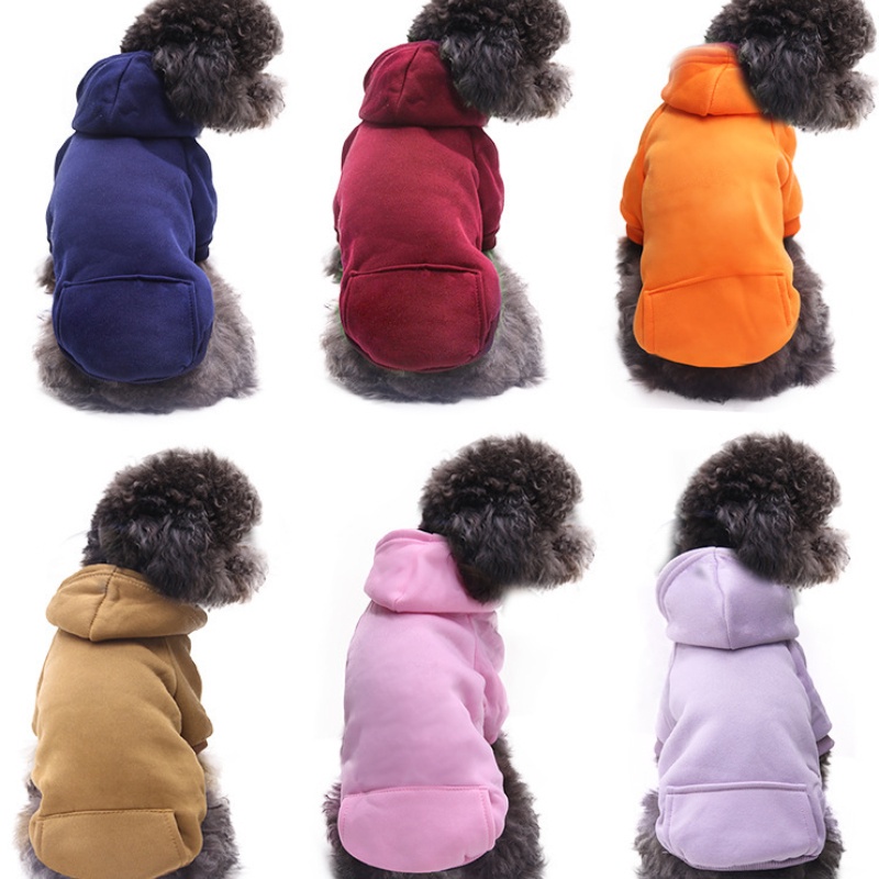 Sweatshirt Anjing Warna Solid Simple Pet