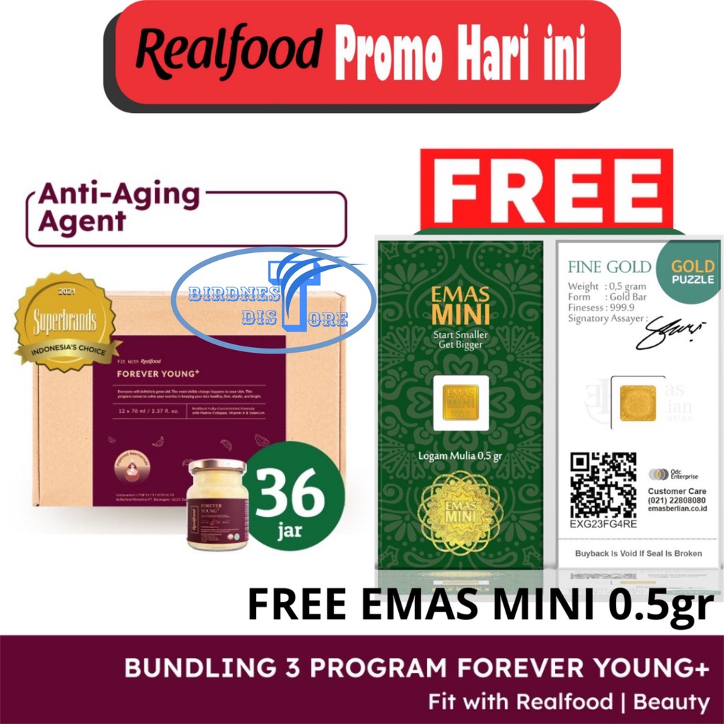 

Realfood Bundle Forever Young Plus Free Sesuai Promo Katalog ( Minuman sarang walet )