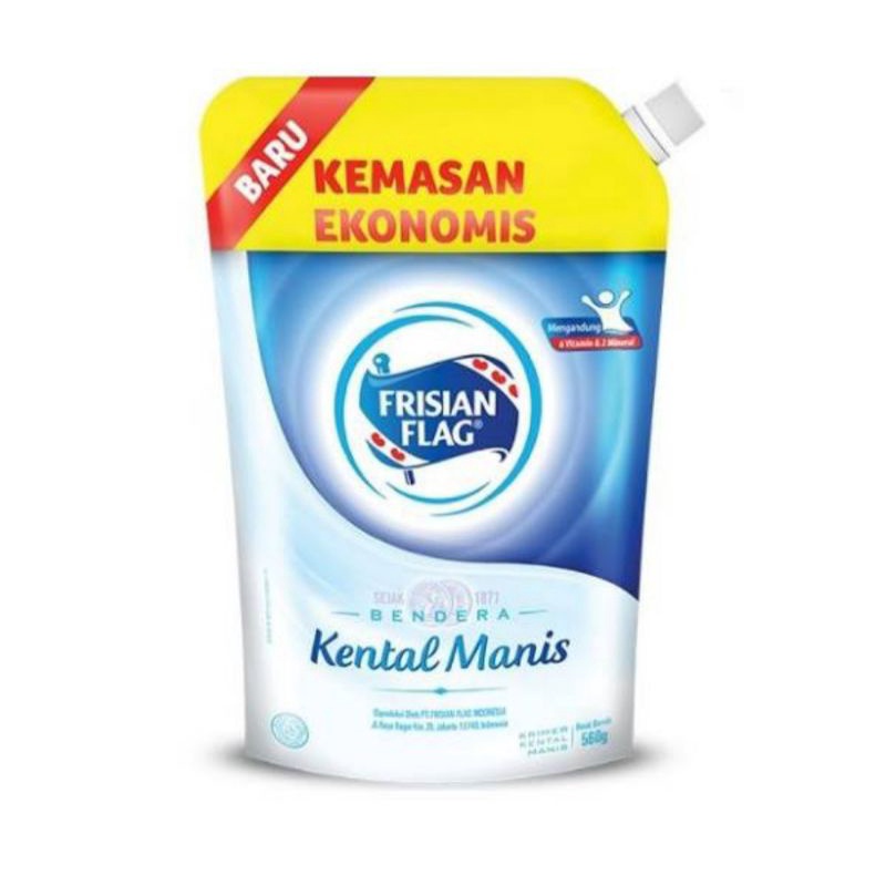 

Frisian Flag Susu Bendera Kental Manis, Kemasan Ekonomis pouch 545 g