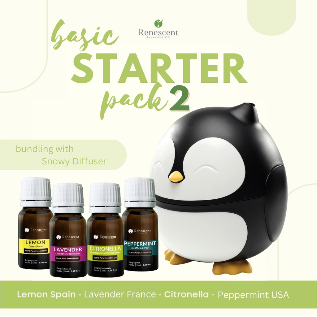 Renescent Starter Pack Package with Diffuser 10ml Essential Oil