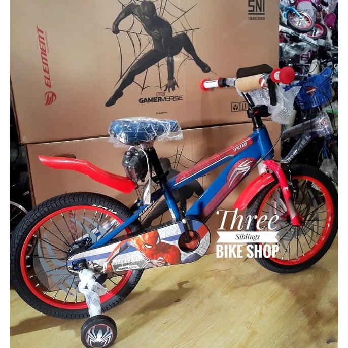 Marvel Series Terbaru Sepeda Anak Bmx 18 Inch Element Spiderman 4.0 #Original