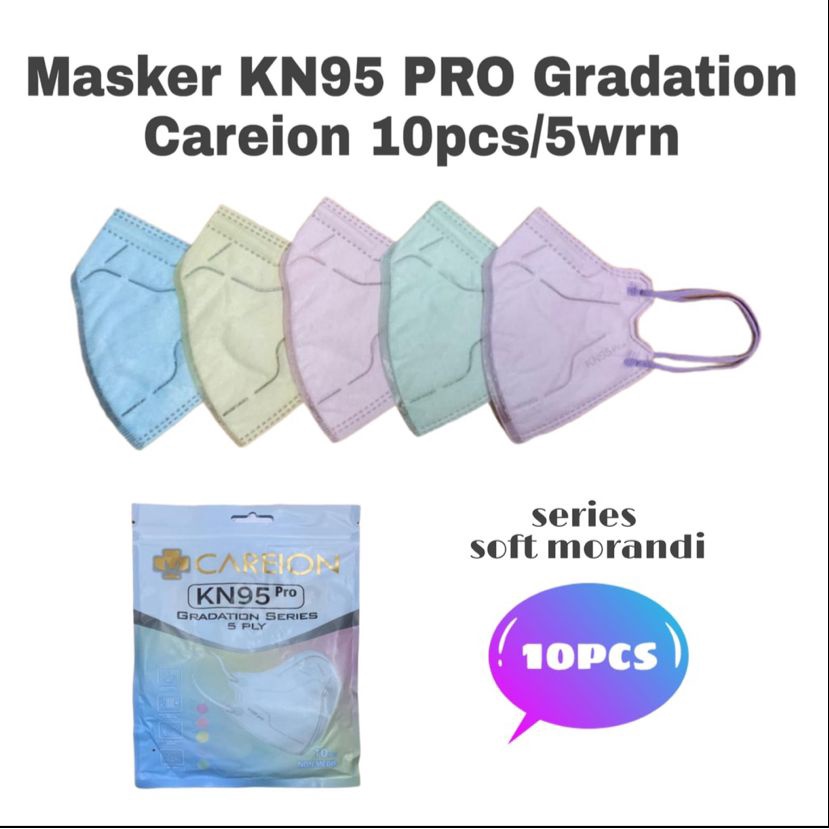 MASKER KN95 PRO GRADASI CAREION/ MASKER CAREION MURAH ISI 10