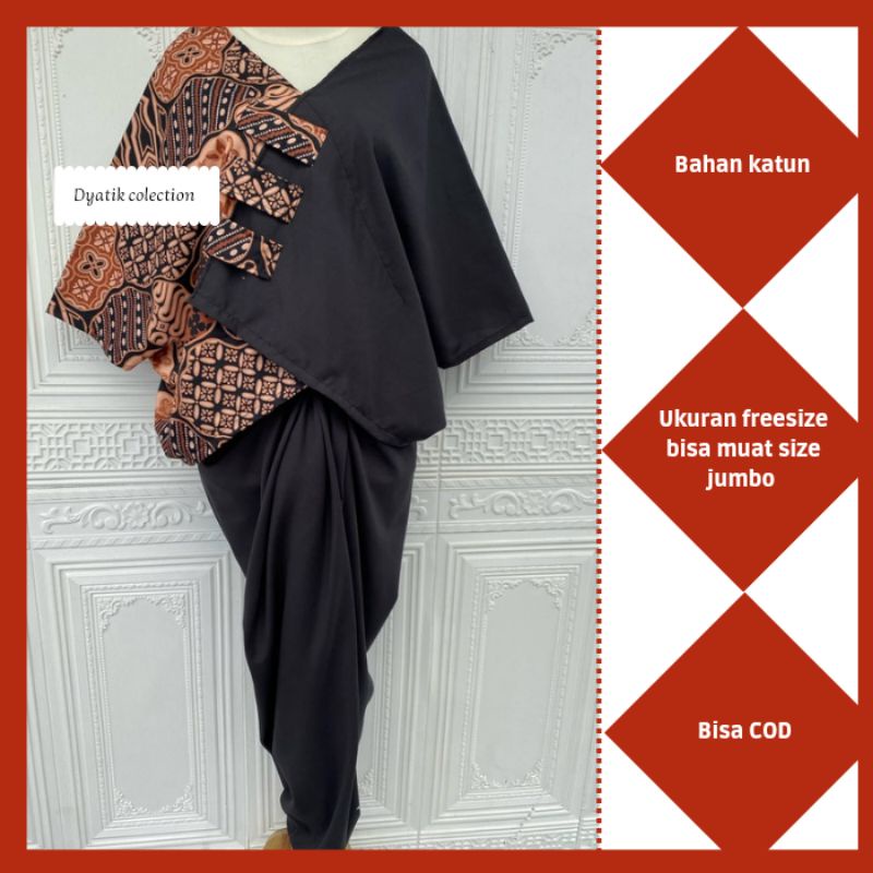 One set Kebaya Batik Baju Kondangan Wanita Kekinian Kebaya Lurik Batik Baju Pesta Wisuda Setelan Keb