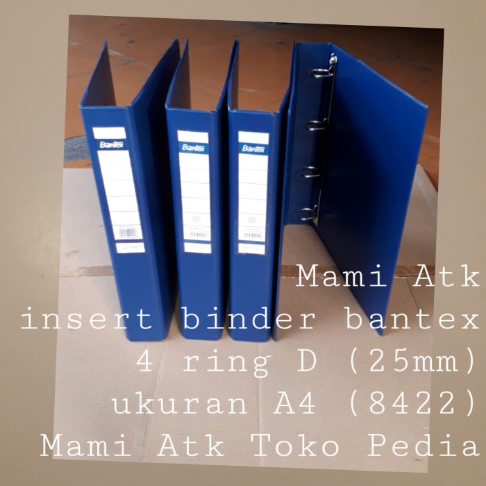 

RING BINDER BANTEX 4 RING D 25MM UKURAN A4 NO REF 8422