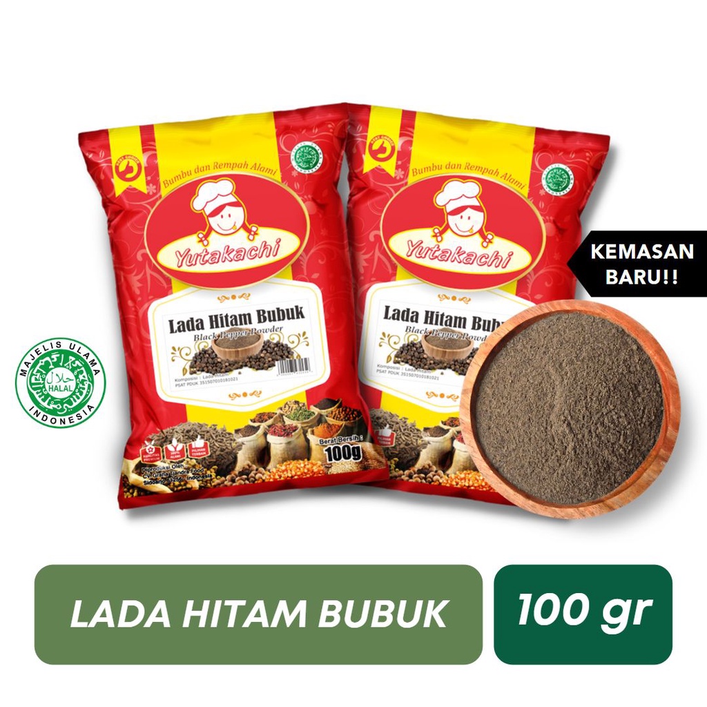 PAKET BUMBU REMPAH 6 YUTAKACHI (Lada Putih + Lada Hitam + Cabe Super) @100 gram