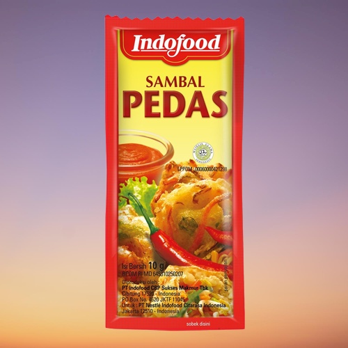 

( Per 6 sachet ) ~INDOFOOD Chilli Sauce / Sambal Pedas 9 gr