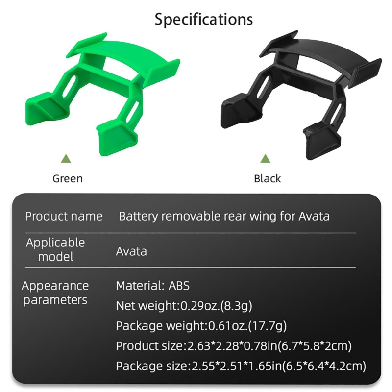 Zzz Rear Wing Holder Untuk Pemasangan Snap Sayap Belakang Pesawat Avata