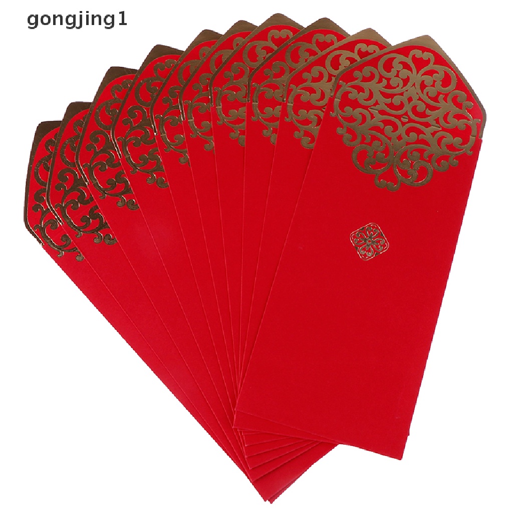 Ggg 10pcs New Year Wedding Amplop Merah Tahun Tikus Festival Musim Semi Imlek lucky bag ID