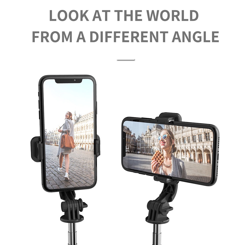 Remote  wireless shutter bluetooth tomsis tombol narsis remot tongsis tripod holder selfie foto video support ios android - dinno.id