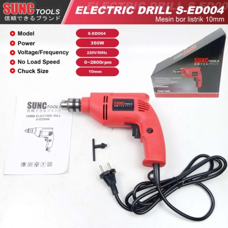 Mesin Bor Listrik Tangan Sunc Tools 10mm Electric Drill / Bor JLD 10-3