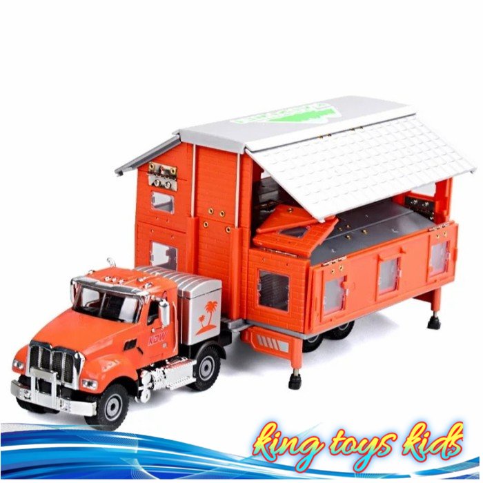 LARIS / Diecast Truck KDW Double Deck Transformation Truck Miniatur - Orange