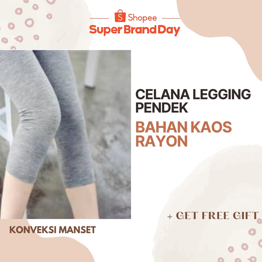 CELANA LEGGING PENDEK SOFT RAYON PREMIUM 7/8 MURAH LEGGING PENDEK RAYON