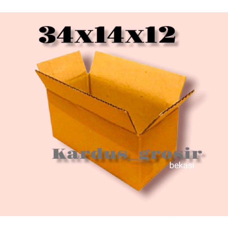 

Grosir kardus Bekasi Uk 34x14x12 Kemasan Box Polos