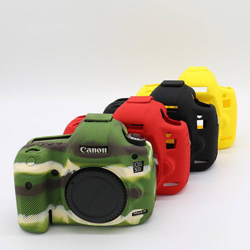 Untuk Canon EOS 6D 80D 750D 3000D 4000D 200D 5DS 5DR 5D Mark III IV 5D3 5D4 Silicone Skin Case Penutup Tas Kamera DSLR